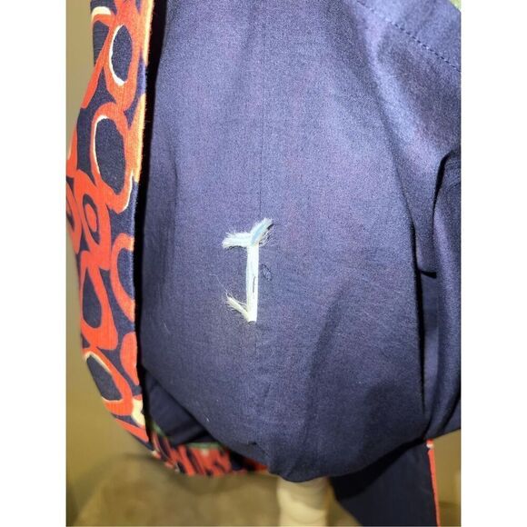 Women’s BODEN Navy/Coral Orange Sheath Midi Dress 6P - Picture 10 of 10